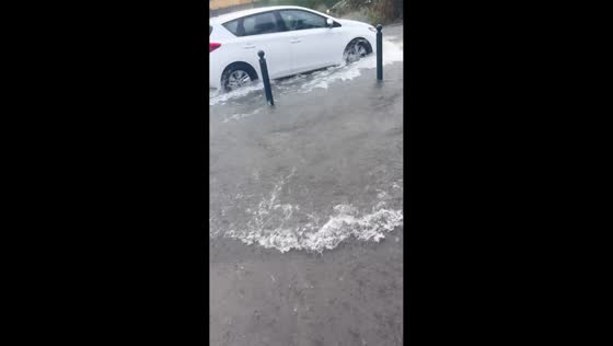 Flash flooding submerges streets and vehicles in Montpellier, France