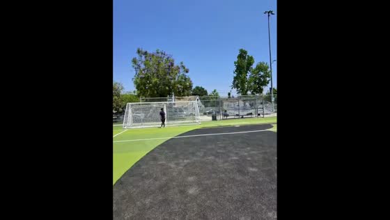 Soccer ball hits moving police car in Van Nuys, California