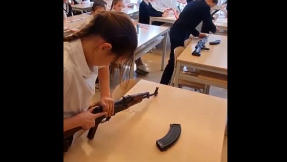 Children in Simferopol School Receive Military Training Courses: Martial Arts, Drill, Weapons, and More