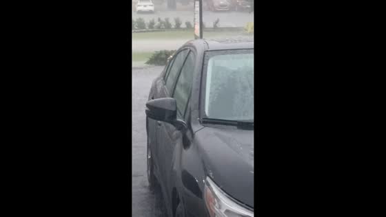 Hailstorm hits Byram with heavy rain and thunder in Mississippi, USA