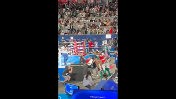 Algerian boxer Imane Khelif celebrates gold medal win in Paris