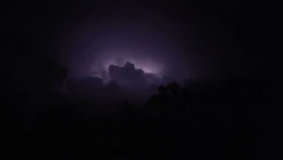 Lightning illuminates storm clouds over Kentucky, USA