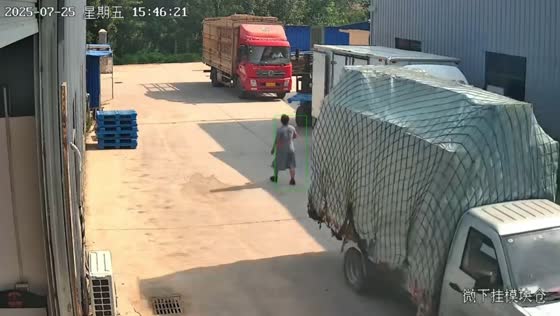 Woman accidentally struck by reversing truck in Shandong, China
