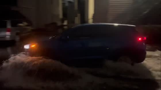 Aftermath of heavy rain causes flooding in Phoenix, Arizona, USA