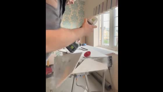 Machine part falls and shatters marble during final preparation
