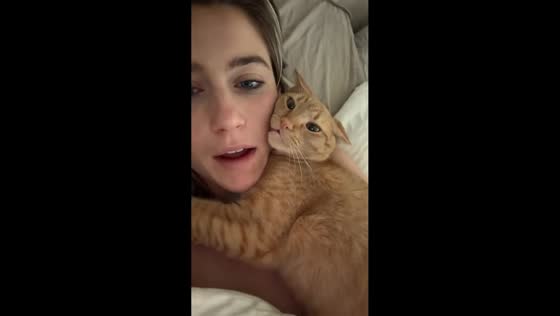 Cat clearly picks favorite person during cuddle time in San Diego, California, USA