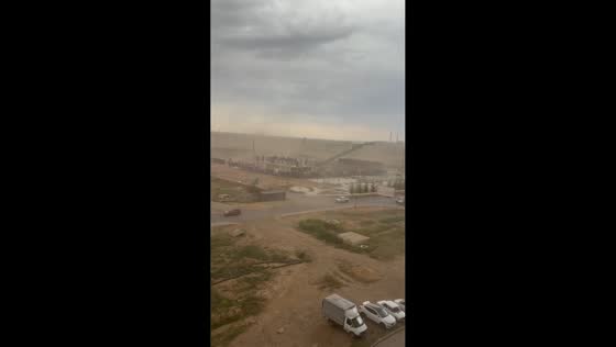 Tower crane collapses during strong winds killing operator in Astrakhan, Russia