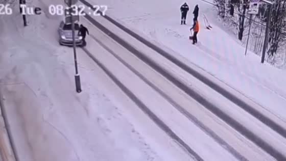 Elderly man hospitalized after being struck by car in Arkhangelsk, Russia