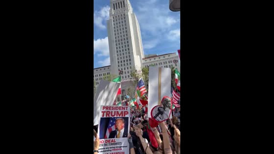 Mass protest for Iran’s future draws huge crowd in Los Angeles, California, USA