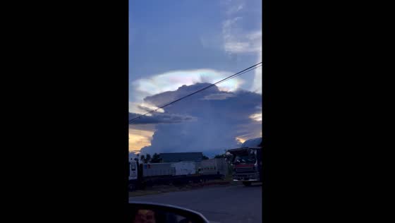 Spectacular cloud iridescence in Sariaya, Quezon, Philippines