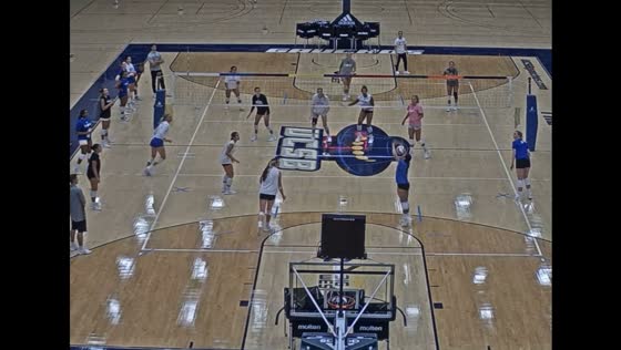 Volleyball face fail during rally at UC Santa Barbara, California