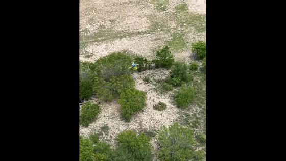 Can with propellers floats away in Kerrville