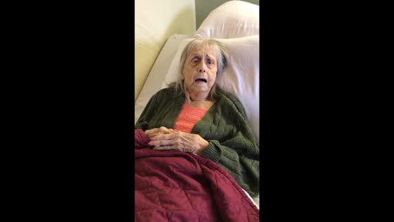 Grandma's playful one-finger wave in Fort Worth, Texas, USA