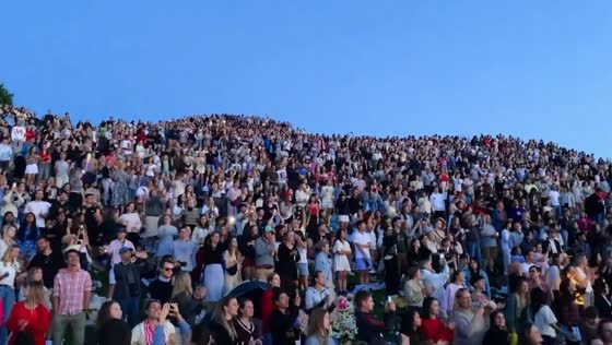 Fans watch Taylor Swift concert from hill in Munich, Germany