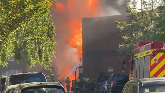 Large fire in Westminster, London