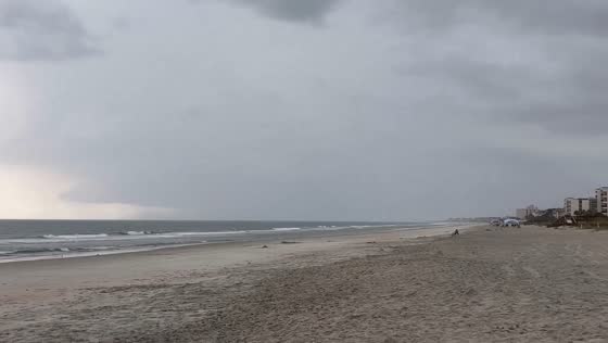 Approaching thunderstorm at Litchfield Beach in South Carolina, USA