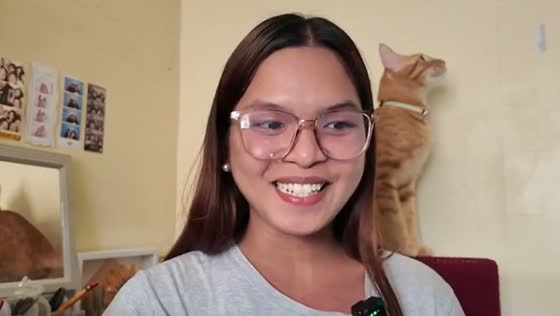 Cat jumps on objects in General Trias, causing them to fall on person