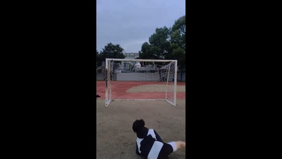 Football rebound hits player in funny mishap in Shanghai, China