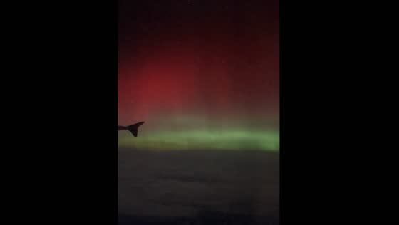 Northern Lights Time Lapses on British Airways Flight from Billund to London
