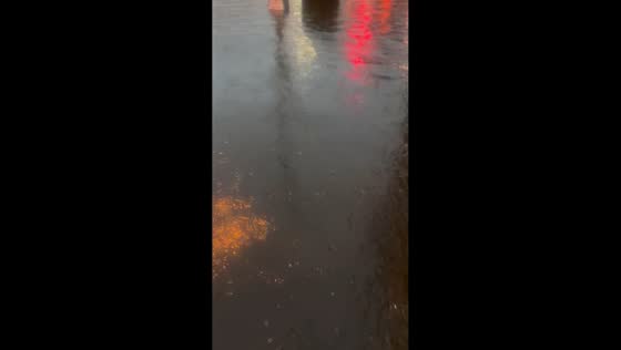 Flash flooding covers streets in Queens, New York, USA