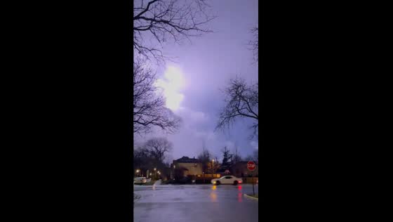Chicago's near West Burbs unleash spectacular lightning show in severe storm