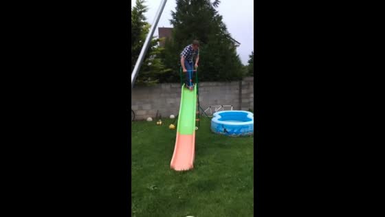 Man flies off kiddie scooter on slide and hits head in Kilkenny, Ireland