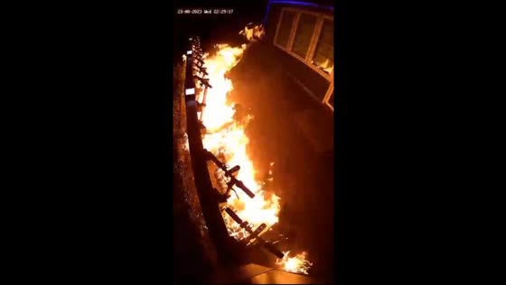 Arson attack: masked vandals set fire to electric scooters in Dalnegorsk, Primorye