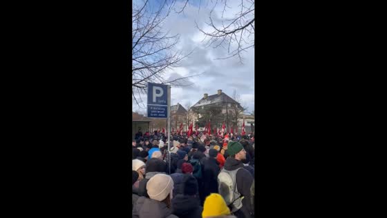 Veterans and supporters gather for "NoWords" demonstration in Copenhagen, Denmark