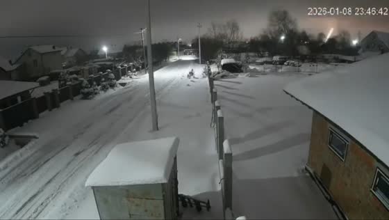 Missile strike lights up night sky over Lviv Oblast, Ukraine