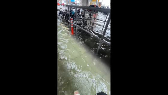 Severe flooding submerges roads in Bangkok, Thailand