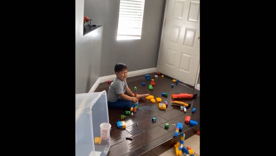 Child's tower knocked down by ball in Fontana home, leaves toddler in tears