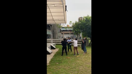 Cat rescued after rooftop fight at Sepuluh Nopember Institute of Technology, Surabaya