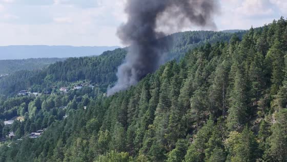 Massive fire destroys homes in Krokstadelva, Norway