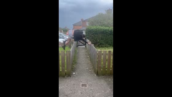 Man injures leg after attempting to jump fence in Newcastle upon Tyne, UK