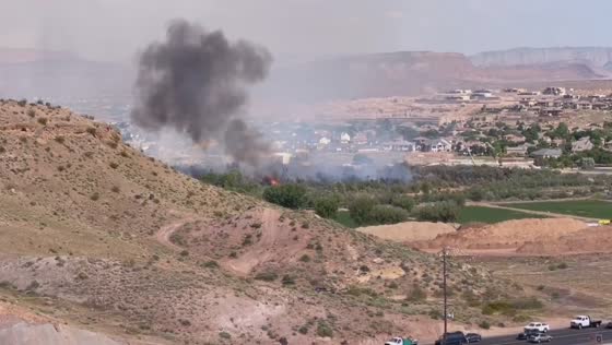 Large fire along Virgin River in St. George contained after threatening 100 structures