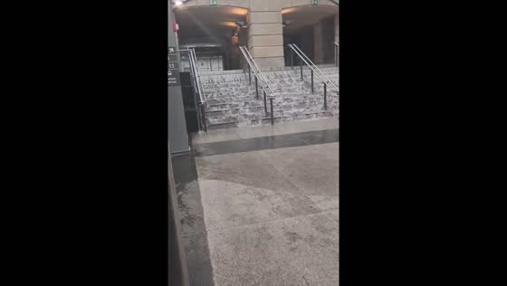 Flooding at Union Station in Toronto after storm