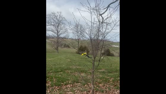 Person falls while attempting wheelie in Cassville, Missouri