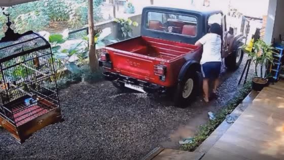 Unattended gear mishap: car rolls out and damages neighbor's house