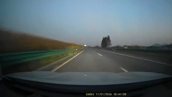 Multi-vehicle collision during evening traffic on highway, Guangxi, China