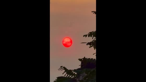 Blood-red sun appears over Madrid as wildfire smoke fills the sky in Spain