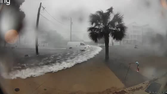 Flooding hits Carolina Beach, North Carolina, USA