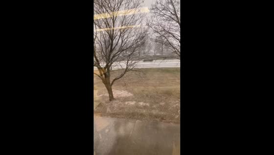 Snowfall blankets as winter season begins in Springfield, Missouri, USA
