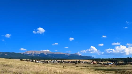 Stunning view of Pikes Peak outside Woodland Park, Colorado