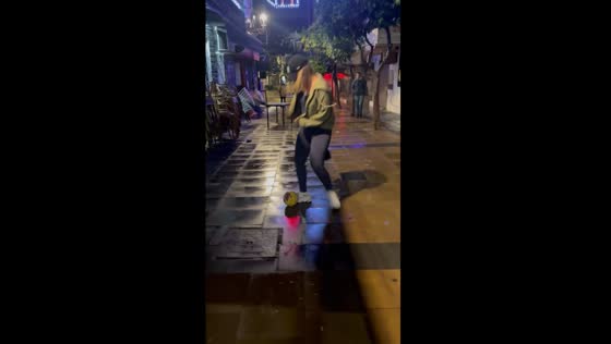 Unintended slam: playful football mishap shatters phone in Malaga
