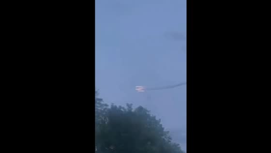 Video emerges of mysterious aircraft on fire near M25, London