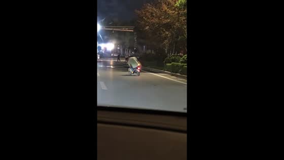 Motorcycle accident in Henan, China