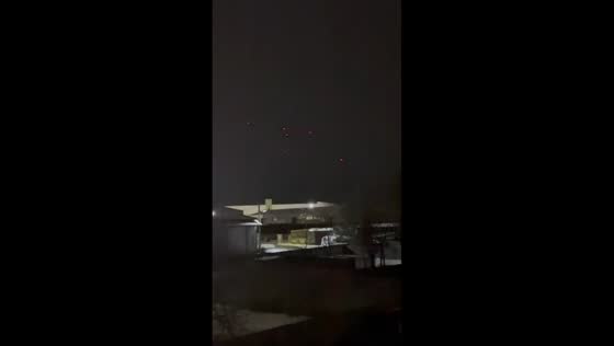 Drones spotted in night sky during reported attack in Moscow, Russia