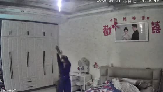 Electrical fire sparks in home in Henan, China