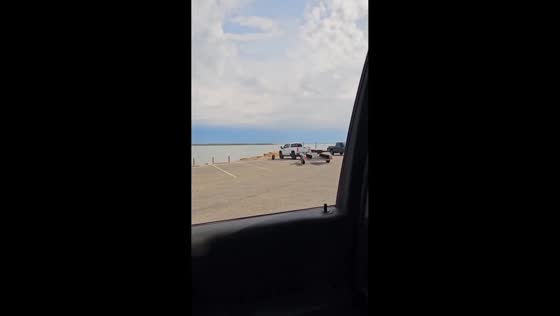 Detached wheel crashes into parked pickup in Paradise, Texas, USA