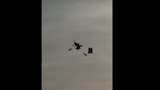 Two paratroopers collide mid-air and fall into the ocean in Visakhapatnam